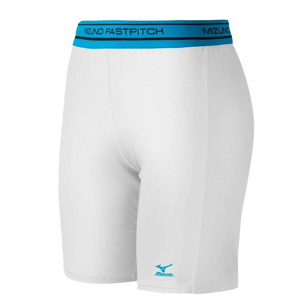 Womens Mizuno Low Rise Compression Sliding Softball Shorts White Philippines (DJNKSI048)